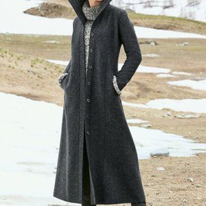 Long felted alpaca wool Peruvian Connection coat